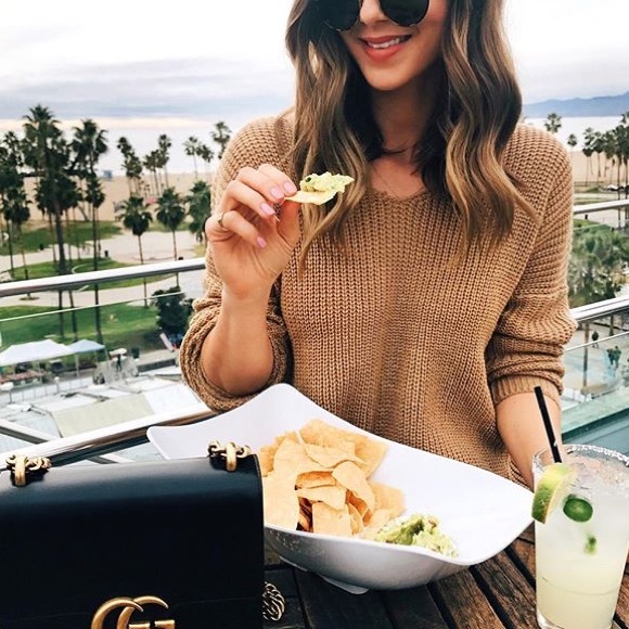 Camel Twist Back Soft Slouchy Loose Knit Sweater - Picture 5 of 7